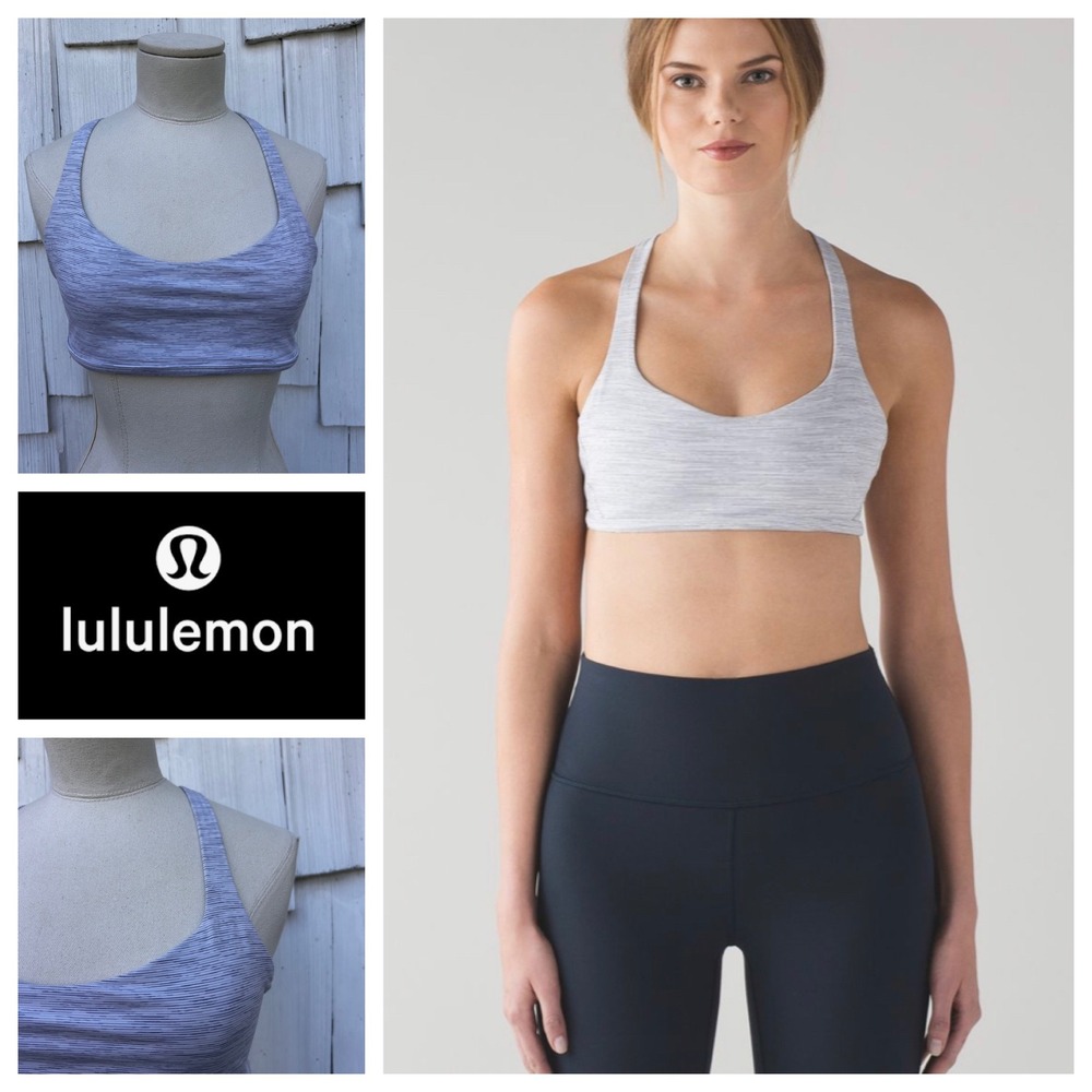 Lululemon Free To Be Zen Bra Wee Are From Space Alpine White‎ Battleship Size 10